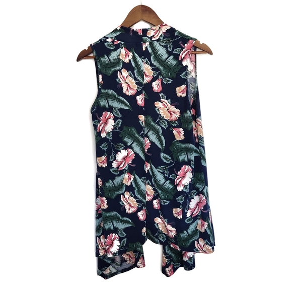 Urban Coco Floral High Low Kimono Vest Small - Picture 11 of 12